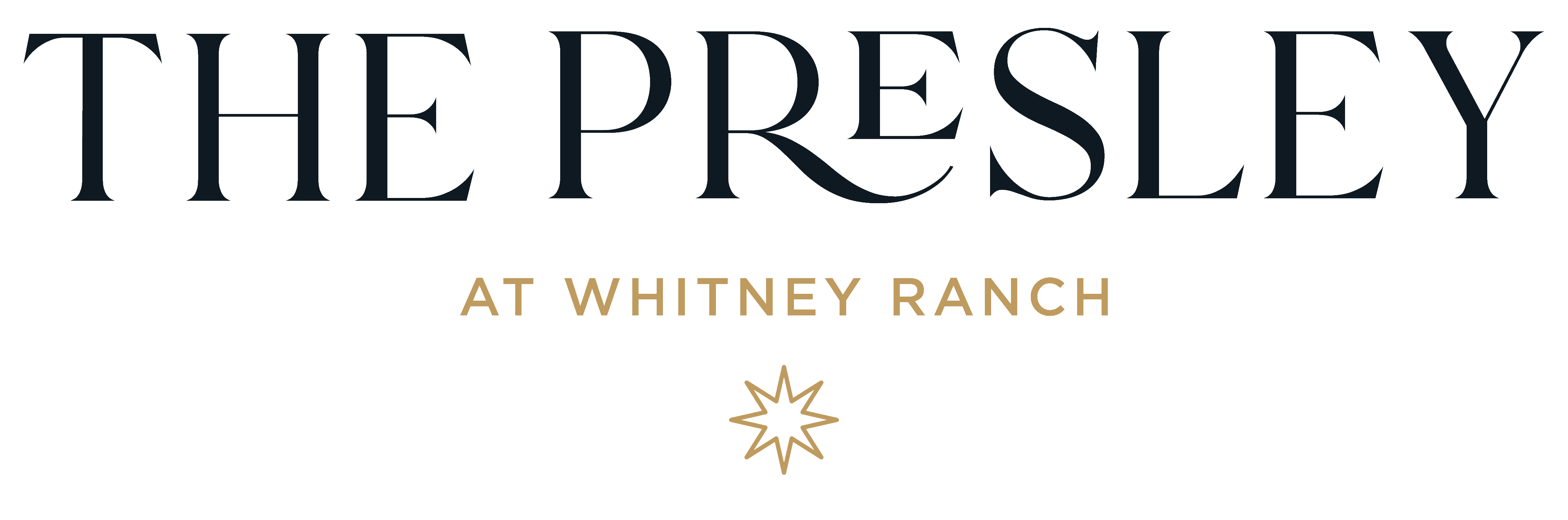 The image is a logo for The Presley at Whitney Ranch.